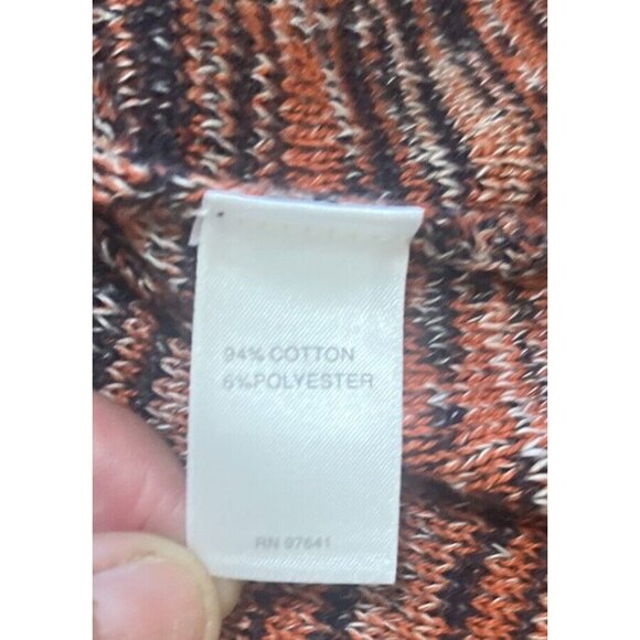 J Jill Pure Jill Womens 2XLSpace Dyed Marled Campari VNeck Sweater Multicolored - Picture 8 of 9